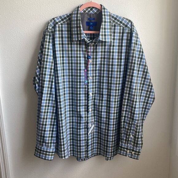 KO Egara Men’s Checkered Button Down Shirt SZ XL - Picture 1 of 6